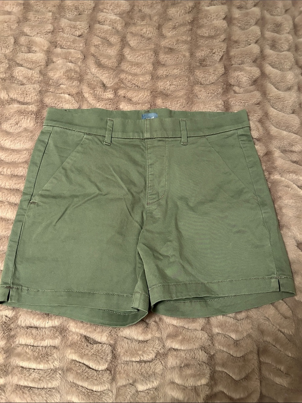 Jag Jeans Olive Green Flat-Front Casual Shorts